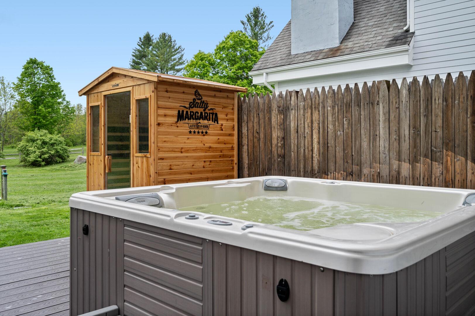Salty Margarita hot tub and sauna
